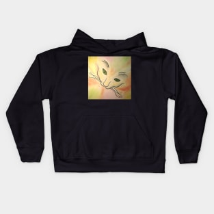 Colorful Abstract Cat Face Kids Hoodie